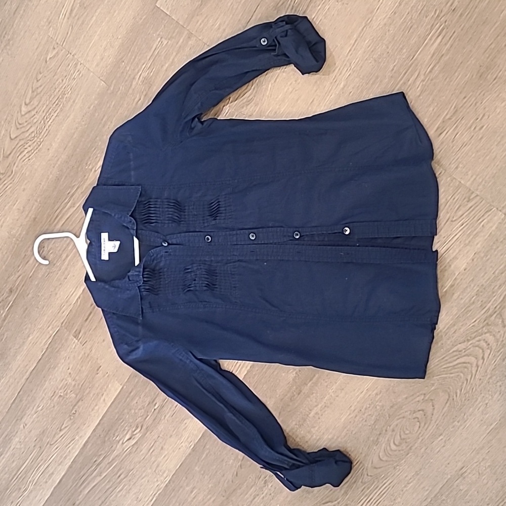 Calvin Klein Navy Blue Buton down Blouse